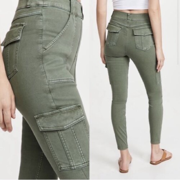 Spanx Stretch Twill Ankle Cargo Pant in Sage - Picture 8 of 8